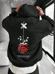 Худі з ДТФ на Флісі (оверсайз)