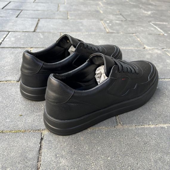 Шкіряні кеди на масивній підошві для чоловіків 40 розмір | Зображення 2