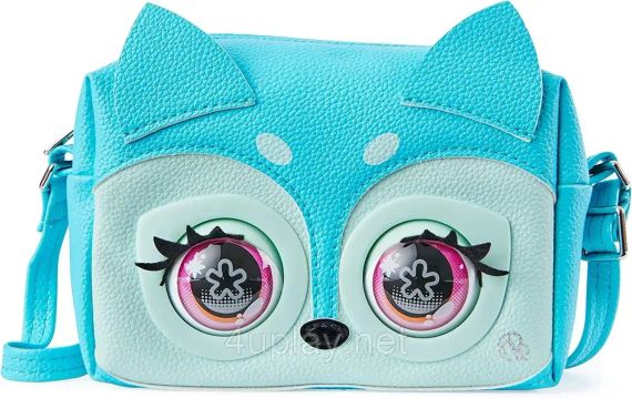 Інтерактивна сумочка гаманець Блакитна лисичка Оригінал Purse Pets Fierce Fox Interactive Kids Purse | Зображення 3