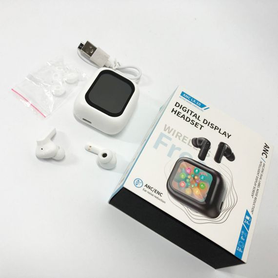 Bluetooth гарнитура LX-10 TWS Earbuds, Сенсорные наушники, Беспроводная блютуз гарнитура-наушники AW-61 | Зображення 1
