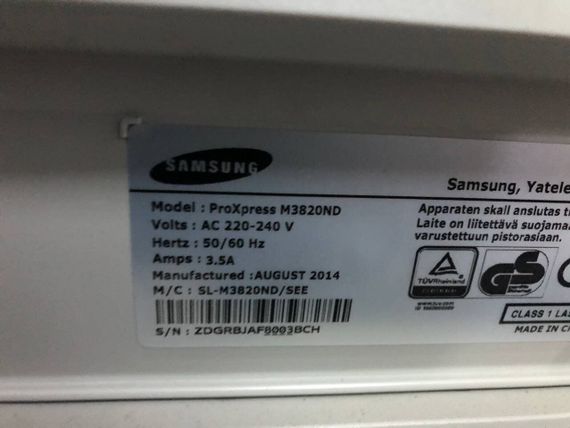 Принтер Samsung ProXpress SL-M3820ND / Лазерная монохромная печать / 1200x1200 dpi / A4 / 38 стр/мин / USB 2.0, Ethernet / Дуплекс б/у | Зображення 5