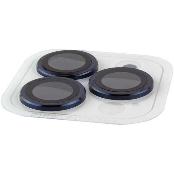 Захисне скло Metal Classic на камеру (у упак.) для Apple iPhone 17 Pro (6.3") / 17 Pro Max (6.9") Синій / Dark Blue | Зображення 2