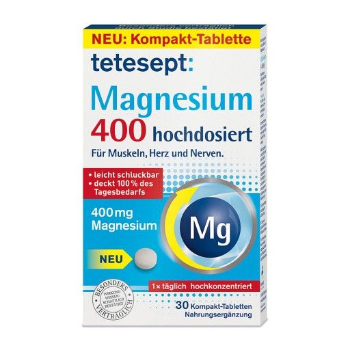 Вітаміни Tetesept Magnesium 400 mg. Тетесепт Магній 400 мг., 30 таблеток