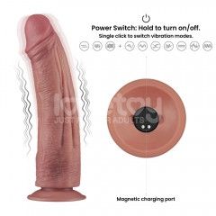 Реалістичний вібратор - Vibrating Dual Density Power Cock 10.5'' Sex Aura | Зображення 3