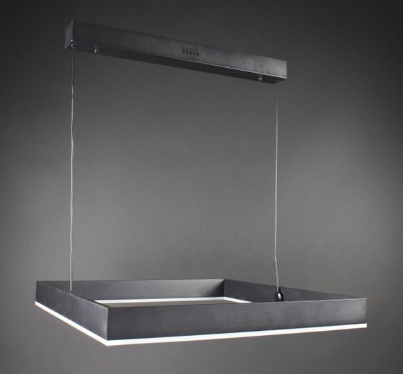 Люстра світлодіодна підвісна LED світильник для квартири на стелю лед 27896 Чорний 20-150х60х60 см. | Зображення 1