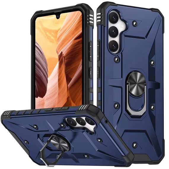 Ударопрочный чехол Pathfinder Ring для Samsung Galaxy S23 FE Синий / Navy