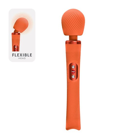 Вибромассажер Fun Factory VIM Vibrating Wand Orange, супермощный и легкий, до 6 часов работы, Оранжевий | Зображення 1
