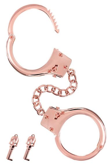 Наручники металлические Fetish Tentation Premium Chick wrist cuffs in rose-gold metal Золотистые One Size | Зображення 1