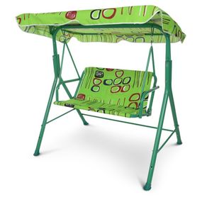 Гойдалки садові M 4019-2 метал, дах, салатовий