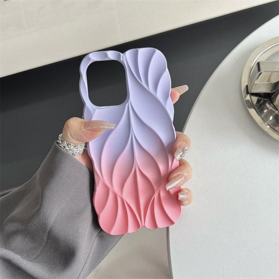 TPU чохол Leaf для Apple iPhone 15 Pro (6.1") Lilac / Pink | Зображення 2