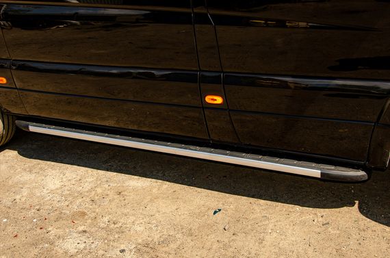 Бокові пороги Duru (2 шт., алюміній) Long/ExtraLong для Mercedes Sprinter 2006-2018 рр | Зображення 2