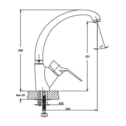 Змішувач для кухні Haiba ZEON 011 (HB0412) | Зображення 1