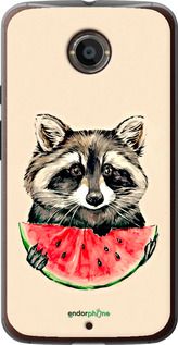 Чохол на Motorola Moto X2 Єнотик з кавуном "4605u-372-2448"
