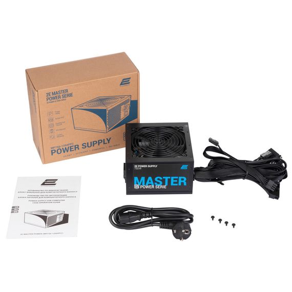 Блок живлення 2E MASTER POWER (750W), >80, 80+ White, 120mm, 1xMB 24pin(20+4), 1xCPU 8pin(4+4), 3xMolex, 5xSATA, (2E-MP750-120APFC) | Зображення 8