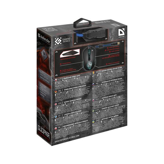 Мишка Defender Sleipnir GM-927 USB Black+ Килимок (52927) | Зображення 7
