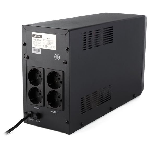 Пристрій безперебійного живлення Vinga LCD 2000VA metall case (VPC-2000M) | Зображення 8