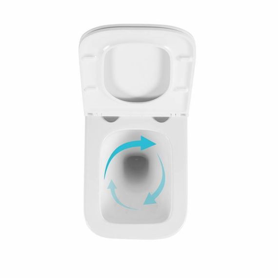 Унітаз підвісний Qtap Gemini Ultra Quiet 485×340×350 мм, White, з сидінням Slim Duroplast / Soft-close / Quick Release | Зображення 5