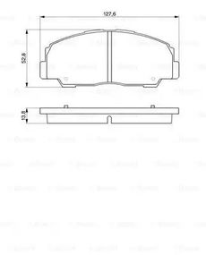 Колодки гальмівні дискові DAIHATSU Rocky/Rugger 54F 942.2-2.8 8193-02, BOSCH (0986424297)