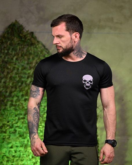 Тактична потоотводна футболка Не для слабких black ПП7709 | Зображення 2