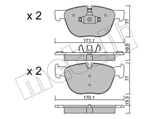 Колодки гальмівні передні BMW X4 F26 14-18 X5 E70 F15 F85 06-18 X6 E71 E72 F16 F86 08-19 22-0770-0 | Зображення 8