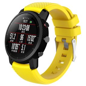 Силиконовый ремешок Primo для часов Xiaomi Huami Amazfit SportWatch 2 / Amazfit Stratos - Yellow