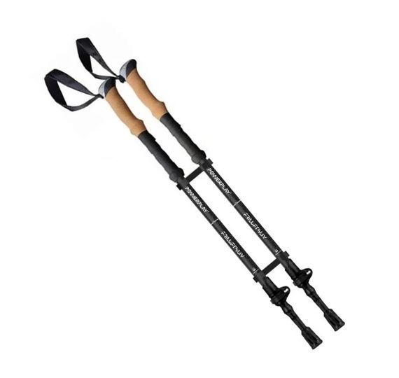 Трекінгові палиці PowerPlay 9107 Friluftsliv Black/White 80-135 см (пара) (PP_9107_FRILUFTSLIV)