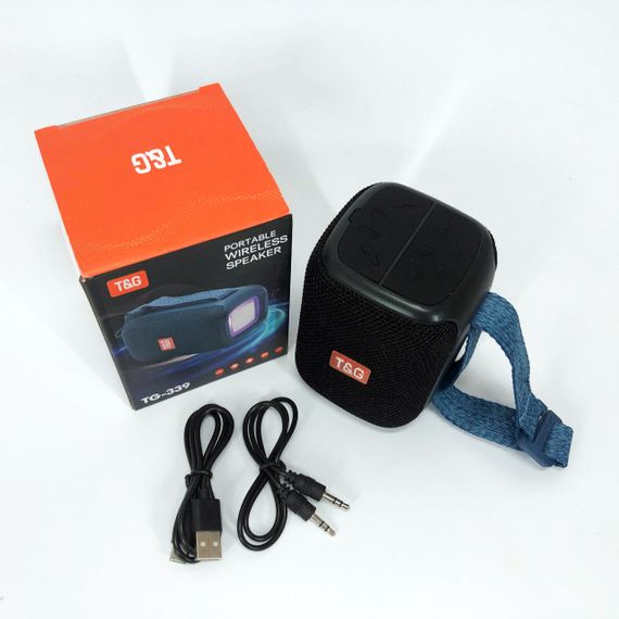 Портативна колонка Bluetooth TG339 5W з RGB підсвічуванням, Акумуляторна колонка для музики. Колір: чорний | Зображення 4