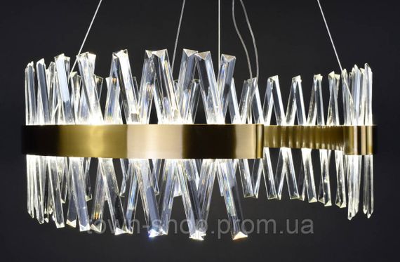Люстра потолочная LED 7006-600C Латунь 40-170х60х60 см. | Зображення 2