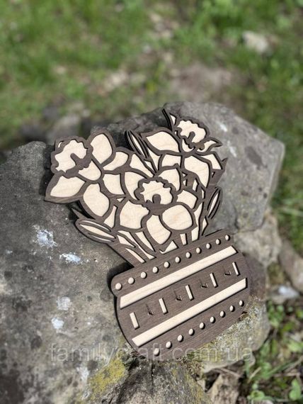 Настінна ключниця з дерева Дерев’яний органайзер для ключів Тримач для зберігання Персоналізація | Зображення 3