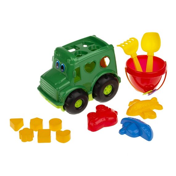 Сортер-автобус "Бусик" №3 Colorplast 0268 Зеленый