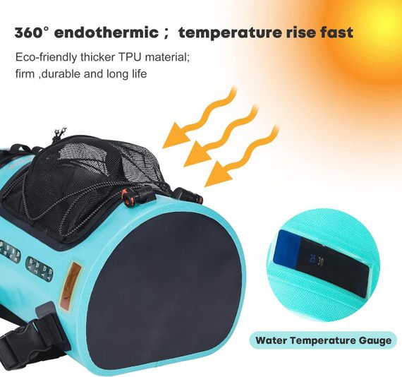 Душ для кемпінгу WILD HEART 22 л з ножним насосом та сонячним підігрівом | Зображення 5