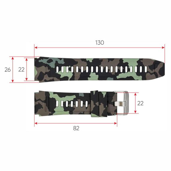 Ремінець для смарт-годинника Годинник M3odfit  Combat Camo Green | Зображення 2