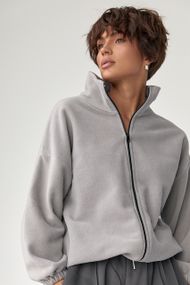 Флісова кофта на блискавці - сірий цвет, 40р (є розміри)