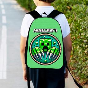 Рюкзак дитячий майнкрафт Кріпер "Minecraft" 34х27см, міський ранець для хлопчика (00526)