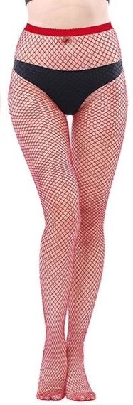 Колготы в крупную  красную сетку S/L | Зображення 2