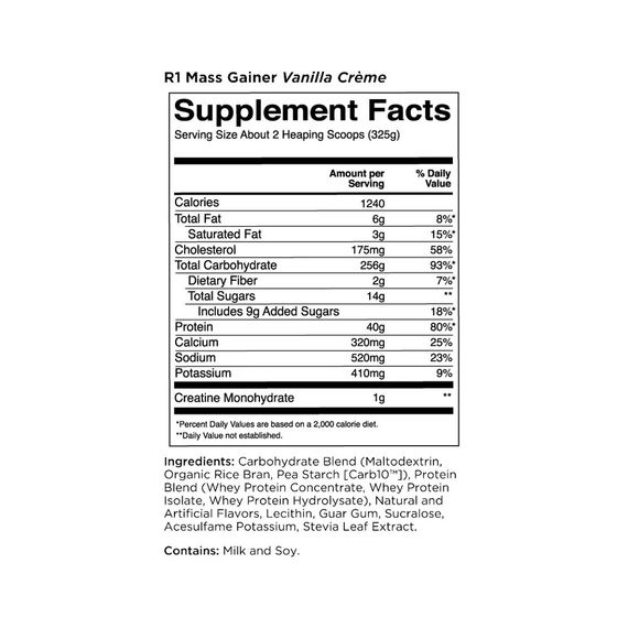 Гейнер Rule One Mass Gainer 2.6 kg (Strawberries &amp; Creme) | Зображення 1