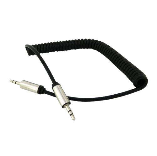 Аудіокабель WALKER A510 AUX пружина чорний