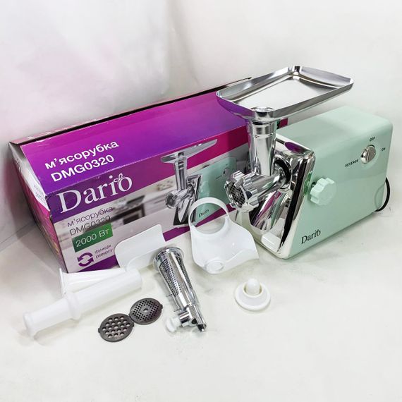 М`ясорубка електрична 2000 Вт Dario DMG0320. Колір: зелений | Зображення 5