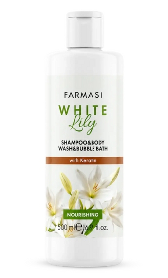 Шампунь гель для душу піна для ванни 3в1 Farmasi White Lily 500 мл | Зображення 1