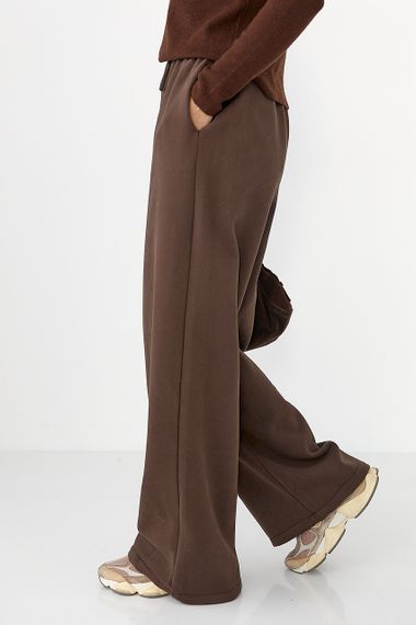 Спортивні штани з плюшевим начісом - коричневий цвет, XL (є розміри) | Зображення 4