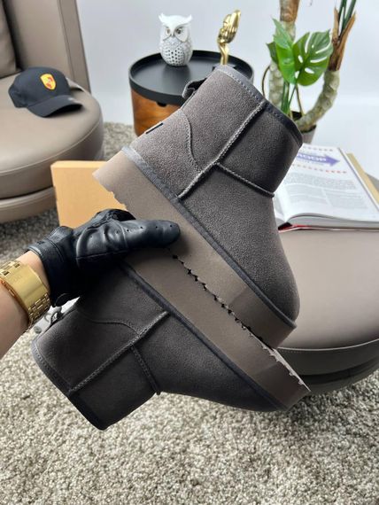 Угги UGG Classic Mini Platform Grey Fur 39 25 см | Зображення 1