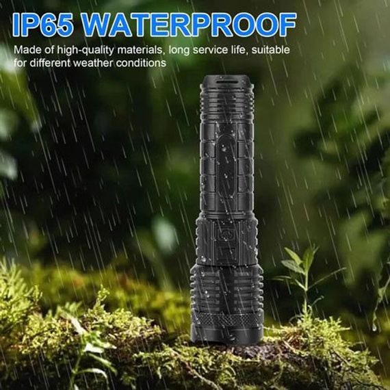 Ліхтар ручний з функцією зарядки, Кращий тактичний ліхтар Пило-вологозахищений ударостійкий UV-19 | Зображення 3