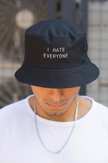 Панамка Without з принтом Hate Black | Зображення 1