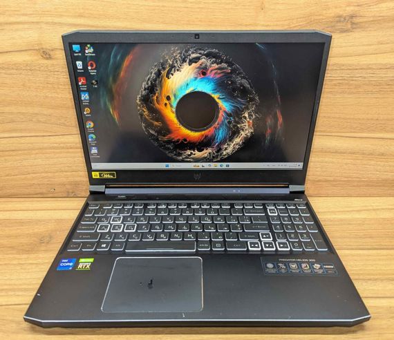 Игровой ноутбук Б-класс Acer Predator Helios PH315-54 / 15.6" (1920x1080) IPS / Core i7-11800H (8 (16) ядер по 2.3 - 4.6 GHz) / 16 GB DDR4 / 512 GB SSD / GeForce RTX 3060, 6 GB GDDR6, 192-bit / WebCam / Windows 11 б/у + Подарок Беспроводная мышь | Зображення 1