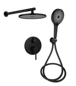 Душова система універсальна Qtap Scorpio Black Matt прихованого монтажу QTSCO113BLM45897