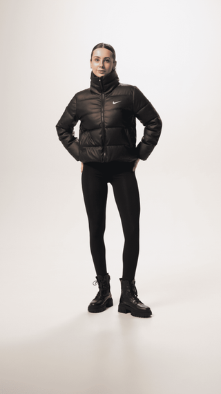 Куртка жiноча легка "Nike" чорна шкіра (1676394968) | Зображення 5