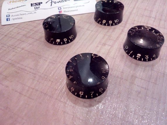 Ручки для потенціометрів гітари електрогітари Gibson Epiphone Les Paul LP Fender Jackson Cort чорні Custom | Зображення 3
