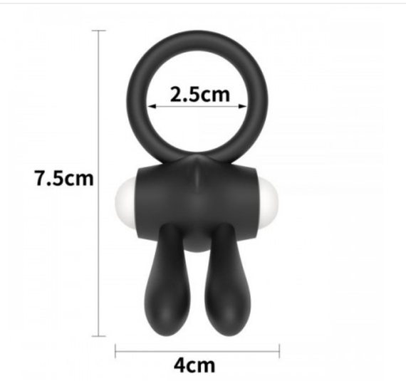 Эрекционное виброкольцо Power Clit Cockring, Black sexstyle | Зображення 1