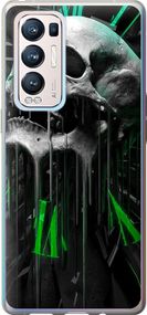 Чехол на Oppo Reno5 Pro Plus Череп-часы "4100u-2243-17620"