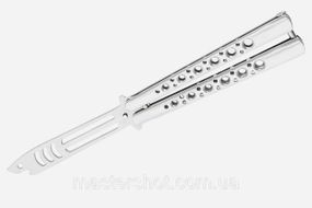 Нож бабочка тренировочный балисонг на заклепках безопасный детский нож Акула АК-802 MS